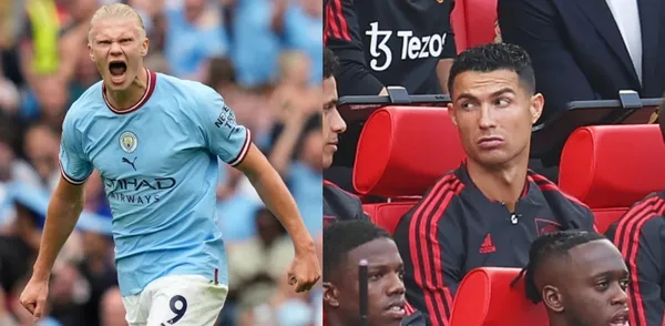 After Haaland's goals, the camera pointed at Cristiano Ronaldo and left a curious image.