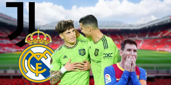 Alejandro Garnacho and Cristiano Ronaldo