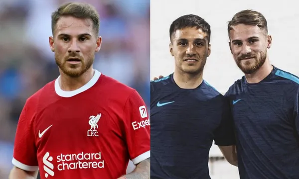 Alexis Mac Allister's reaction to seeing his brother