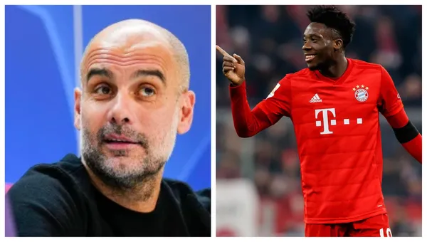 Alphonso Davies and Pep Guardiola