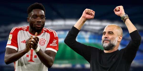 Alphonso Davies and Pep Guardiola
