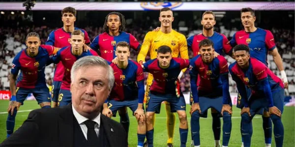 Ancelotti con titulares del Barcelona