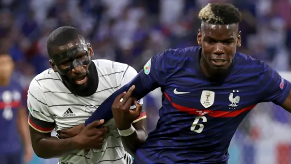 Antonio Rudiger and Paul Pogba. (Source: Sporting news)