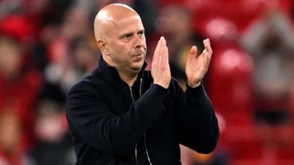 Arne Slot reacts after Liverpool's good performance after beating Galatasaray - X @LFC