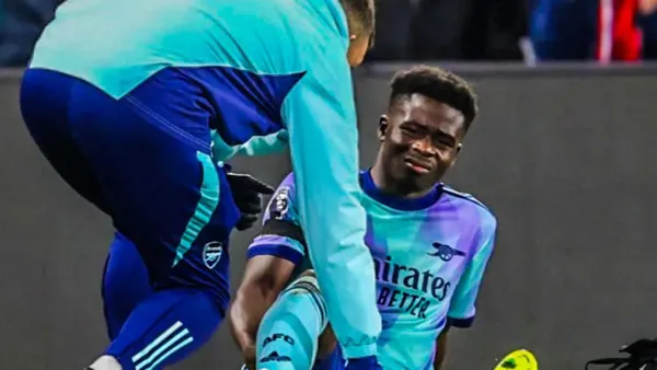 Arsenal striker left Saturday's game against Crystal Palace with an injury