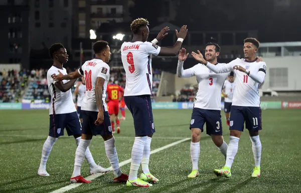 At the Estadi Nacional d'Andorra, Tammy Abraham will lead the line for England against Andorra. The first time the Roma striker has started an England match since November 2017.
