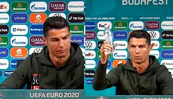 At the press conference he gave at the Euro 2021, Cristiano carried out an action that demonstrates all his professionalism