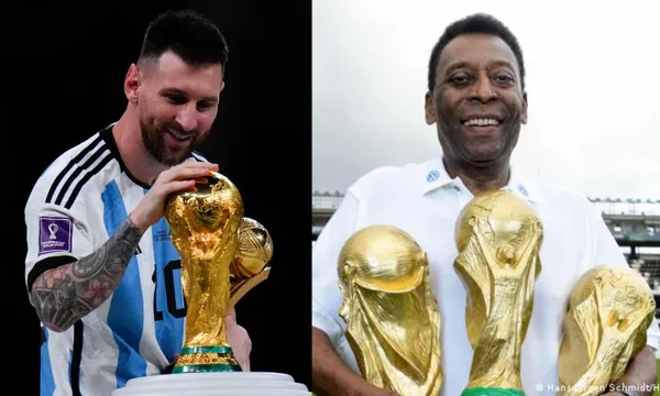 At the Qatar 2022 World Cup, Lionel Messi's image inspired by Pelé