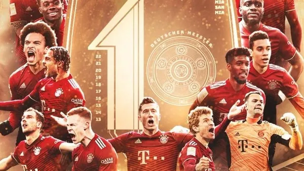 Bayern Munich were crowned Bundesliga champions 2021-22 on Saturday. In 'Der Klassiker', in the match against Borussia Dortmund, the Bavarians have won their tenth title in a row.