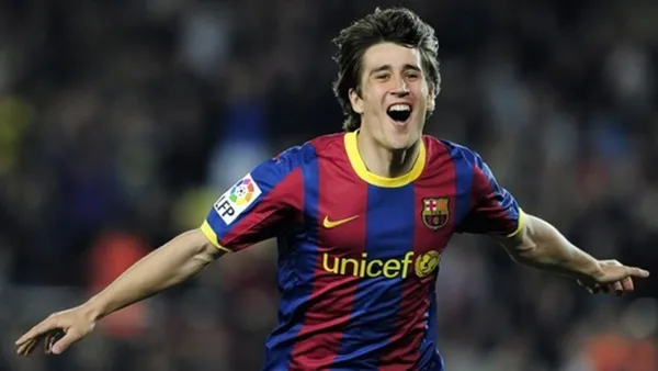 Bojan Krkic wearing the FC Barcelona jersey. (Source: Eurosport)