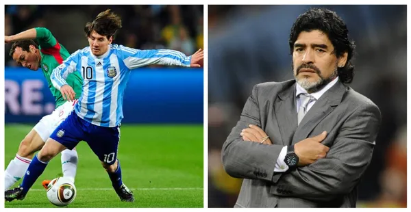 Both Argentinian legends were seen playing together in a soccer field, and the viral video generated lots of tears in the eyes.