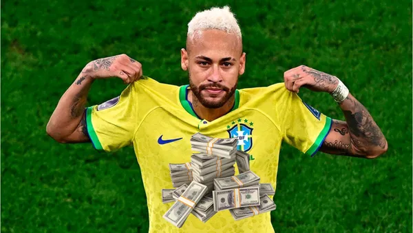 Brazil celebrates his goal for Brazil in the World Cup in Qatar.