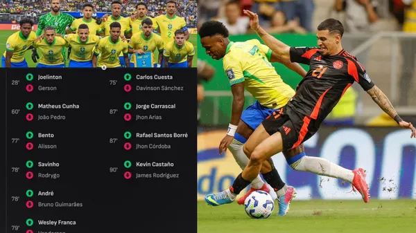 Brazil vs Colombia. PHOTO: CBF