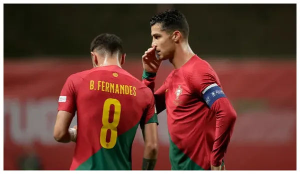 Bruno Fernandes and Cristiano Ronaldo