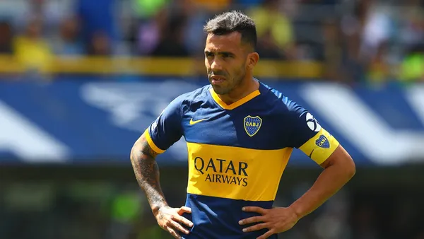 Carlos Tevez wearing the Boca Jrs. jersey. (Source: TyC Sports)