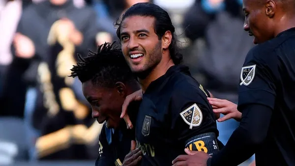 Carlos Vela with the LAFC jersey.