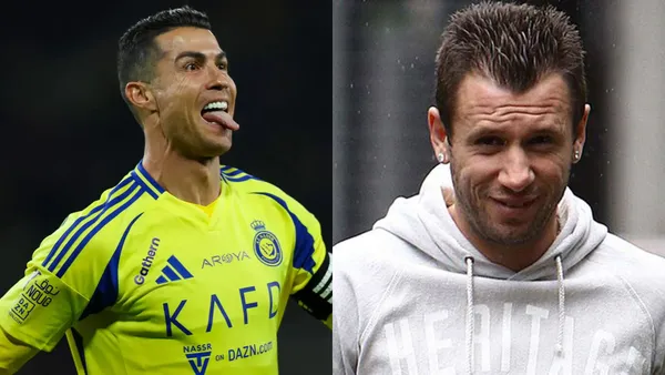 Cassano and Cristiano Ronaldo