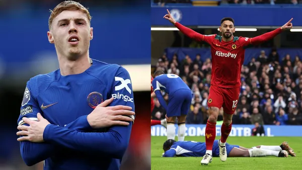 Chelsea losing 2-1 at Stamford Bridge to Wolves at HT.