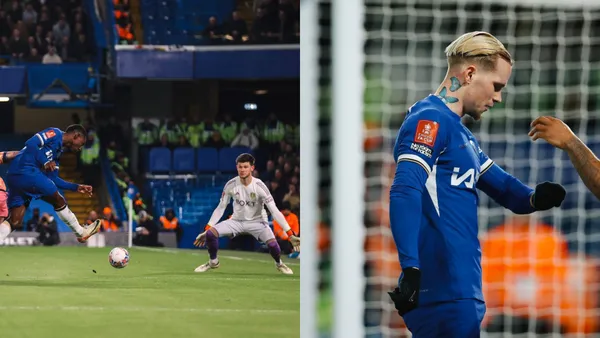 Chelsea turns in around at halftime as they lead 2-1 against Leeds United.