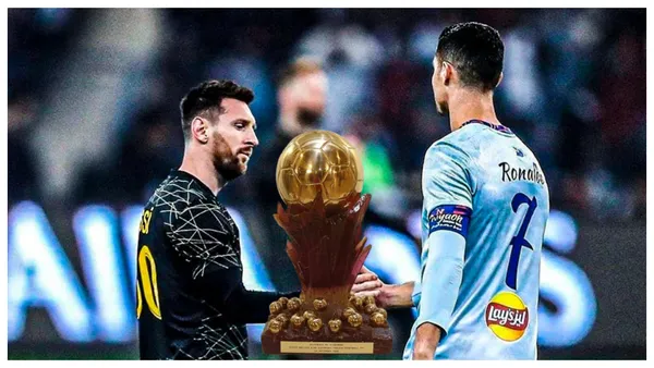 CR7 y Messi. Photo Pasefiltrado