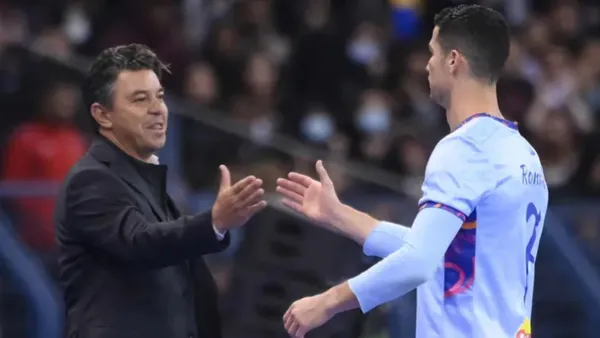 Cristiano and Gallardo. PHOTO: LM Neuquen