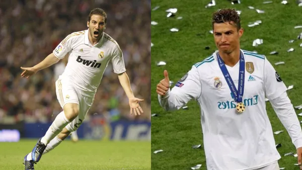 Cristiano Ronaldo and Gonzalo Higuain | Photos: @realmadrid