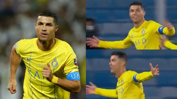 Cristiano Ronaldo debuted a new celebration today in the Asian Champions League!