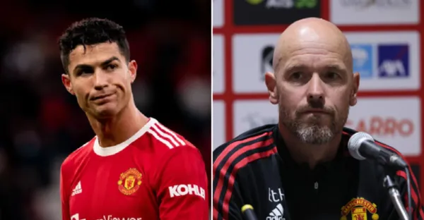 Cristiano Ronaldo got warned by Erik Ten Hag.