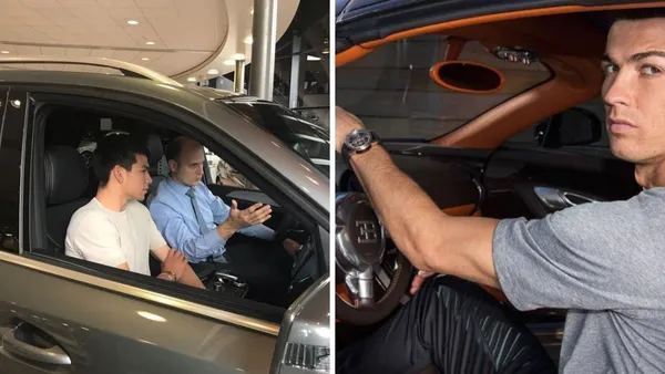 Cristiano Ronaldo has cars valued at more than 8 million euros, Hirving Lozano just half a million.