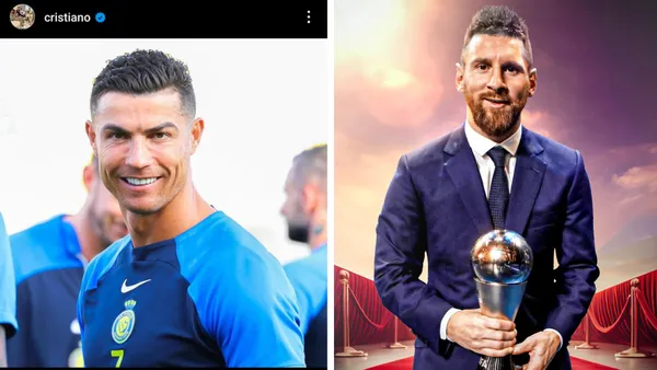 Cristiano Ronaldo responds to Messi winning The Best with an Insta post!