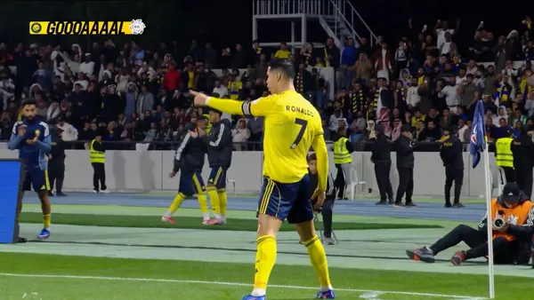 Cristiano Ronaldo scores his 960th goal in his career - Screenshot caputed by Saudi Pro League