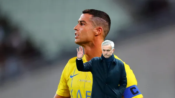 Cristiano Ronaldo serious with Al Nassr while Jose Mourinho apologizes to the fans.