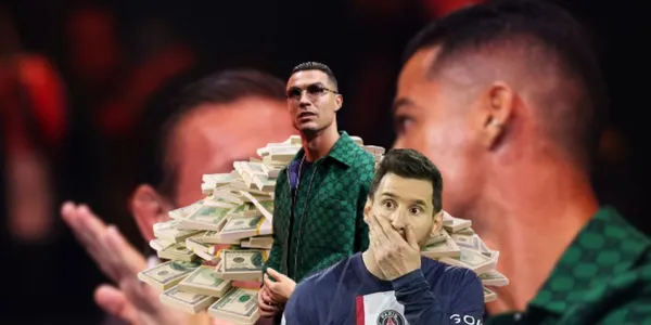 Cristiano Ronaldo showed up to a boxing show in style