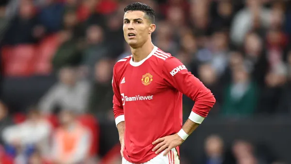 Cristiano Ronaldo was disappointed after the draw against Everton but he soon forgot it and had a joke with a friend in the backroom.