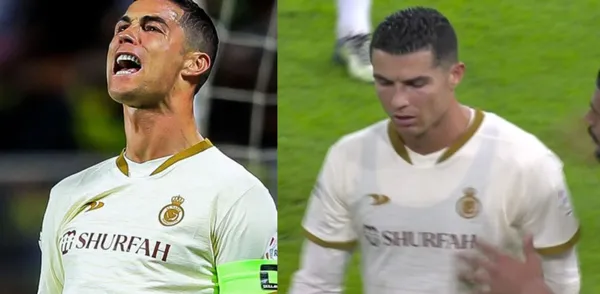 Cristiano Ronaldo was not happy with the referee's performance today.