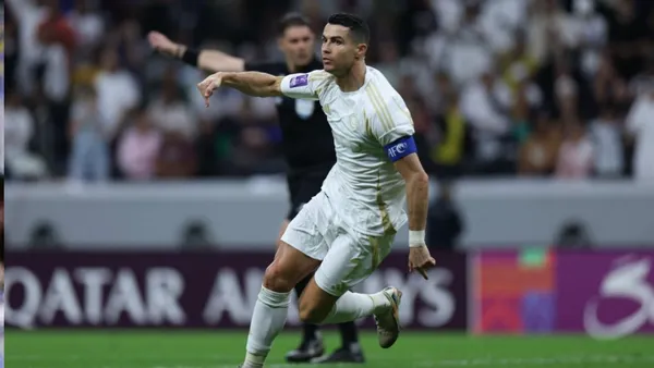 Cristiano Ronaldo was substituted after scoring his second Champions League goal in Asia and the images raise doubts.