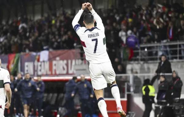 Cristiano Ronaldo was welcomed by a crowd of Portuguese fans in Liechtenstein.