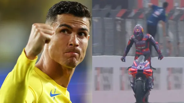 Cristiano Ronaldo's celebration was present during a race!