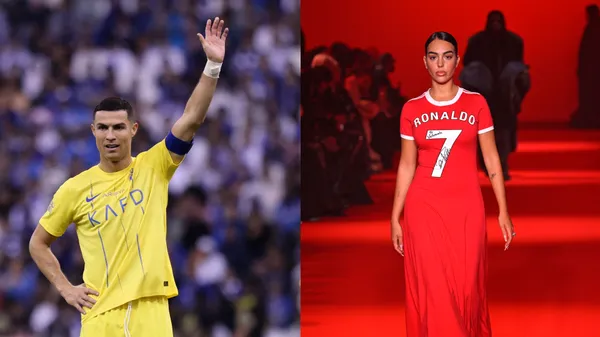 Cristiano Ronaldo's girlfriend Georgina Rodriguez wear a dress dedicated to him.