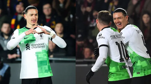 Darwin Nunez scores a brace in Liverpool's 5-1 win against Sparta Prague.