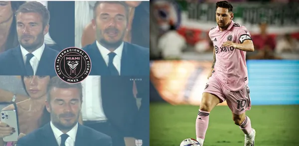 David Beckham could not hide his joy after Messi's fantastic goal.