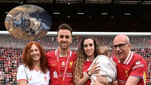 Diogo Jota and is family. Photo. La Razón