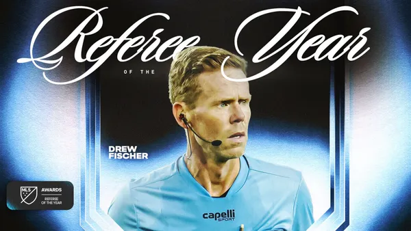 Drew Fischer Honored as MLS Referee of the Year. Photo: Instagram