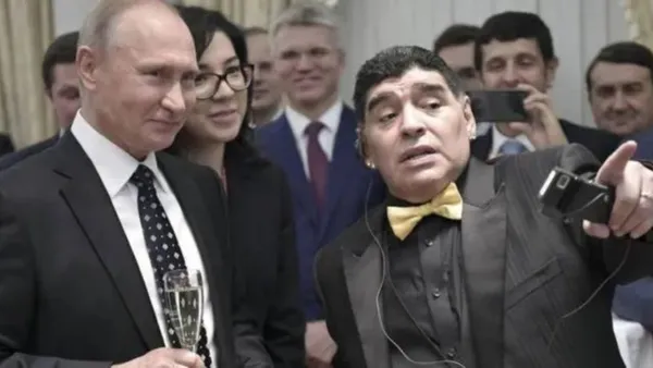 During 2018, a particular situation occurred between the Russian president and the historic Argentinian player.