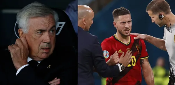 Eden Hazard sends the pressure towards Carlo Ancelotti.