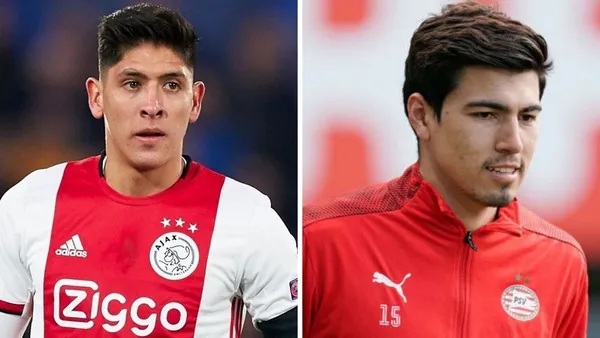 Erick's PSV are first, while Edson's Ajax are second, just one point behind.