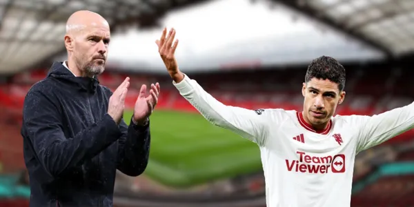 Erik ten Hag and Raphael Varane