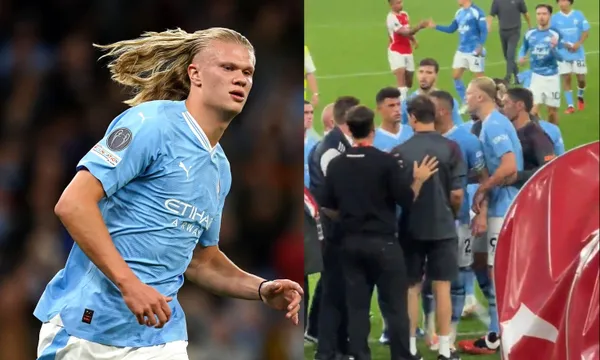 Erling Haaland and a controversial action in the Man City match