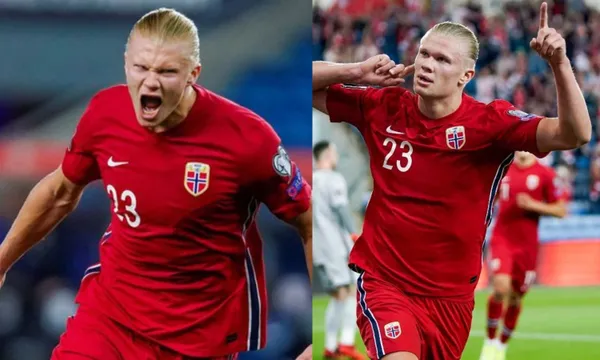 Erling Haaland shines with Norway, this was the striker's double