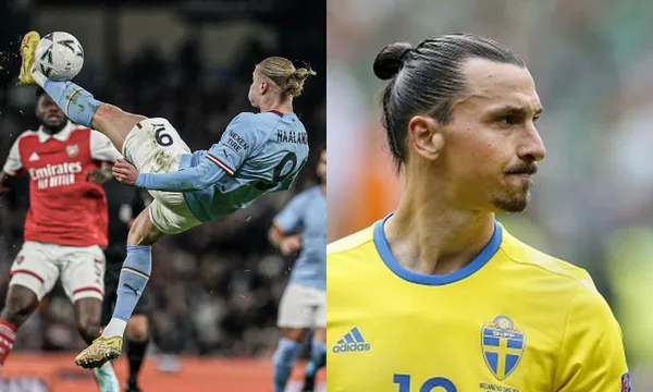 Erling Haaland tried to score the goal of the year against Manchester City